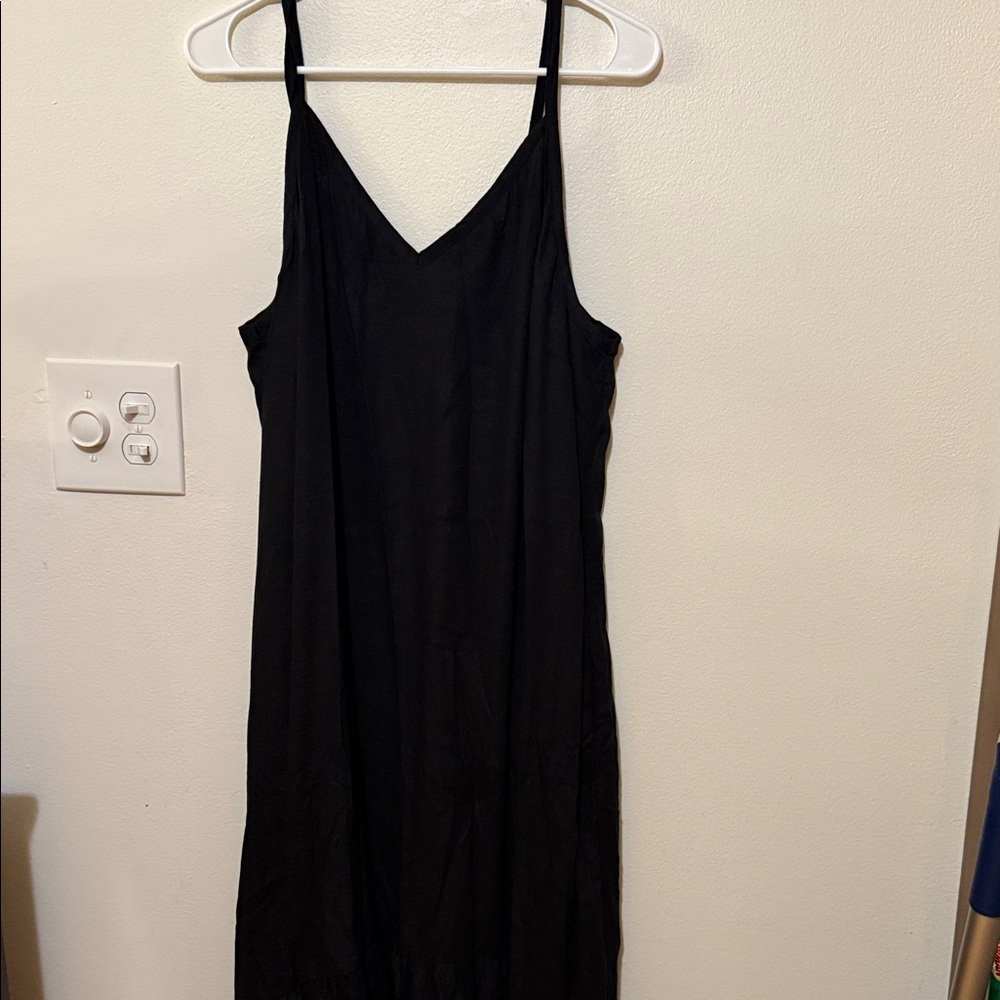 Universal Standard NWT Black Women's Dress Ruffle Plus‎ Size S (Fits 14-16)